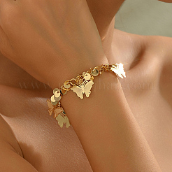 Железные браслеты с подвесками в виде бабочек в стиле бохо&nbsp;EN8355