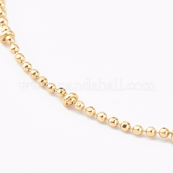 Laiton bracelets de chaîne de boule&nbsp;BJEW-JB06025