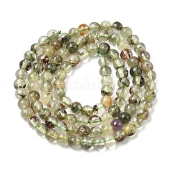 Натуральный зеленый lodolite кварц бисер пряди&nbsp;G-G344-A03-4mm