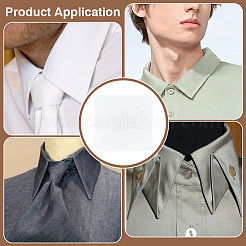 150шт пластиковый воротник для рубашки священнослужителя AJEW-BC0008-95