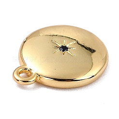 Breloques en laiton avec zircone cubique de micro pave&nbsp;ZIRC-I054-13G