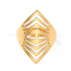 Ионное покрытие (ip) 201 нержавеющая сталь широкое регулируемое кольцо для женщин&nbsp;RJEW-F131-04G