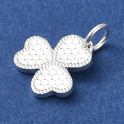 スターリングシルバーのハートフラワーチャーム925個  丸カン付き  銀  11x11.5x1mm  穴：3mm&nbsp;STER-K180-11B-S