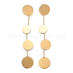 Серьги-гвоздики с кисточками из нержавеющей стали 304 EJEW-C142-11G