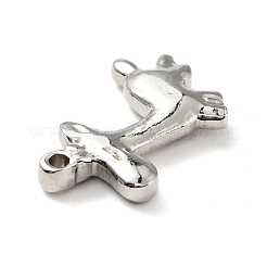 変色しない201ステンレススチール機械研磨ペンダント  キリン  ステンレス鋼色  18.5x15x3mm  穴：1.5mm&nbsp;STAS-G261-26P