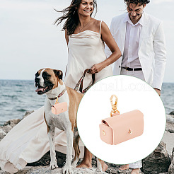 2 шт. 2 цвета искусственная кожа ошейник для питомца парные коробки для колец AJEW-DR0001-23