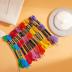 6-слойная полиэфирная нить для вышивания OCOR-WH20074-01A-03