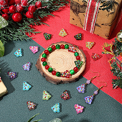 24 шт. 8-х цветные стеклянные бусины ручной работы с выпуклыми краями&nbsp;LAMP-PA0001-26