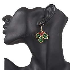 Серьги-подвески в форме листьев из нержавеющей стали 304 EJEW-MZ00622