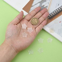 カピスシェルペンダント  スター  ホワイトスモーク  19x20x1mm  穴：1.5mm&nbsp;SHEL-S274-47