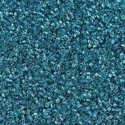 MIYUKIデリカビーズ  シリンダー  日本製シードビーズ  11/0  （db1248)透明カリブ海のティールab  1.3x1.6mm  穴：0.8mm  約20000個/袋  100 G /袋&nbsp;SEED-J020-DB1248
