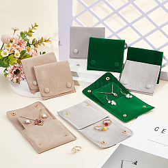 Schmuck-Geschenkbeutel aus Flusenstoff mit Druckknopfverschluss&nbsp;ABAG-WH0045-08C