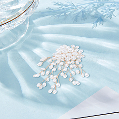 1 шт. кисточки из сплава пластика имитация жемчуга броши для рюкзака одежды&nbsp;JEWB-LP0005-15