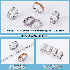 16 шт. 4 размера 201 нержавеющая сталь рифленые кольца для пальцев STAS-UN0051-70
