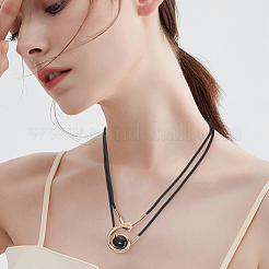 Номер 6 сплав & акриловый & вощеный шнур двухслойные ожерелья и браслеты наборы для женщин SJEW-CY0001-02