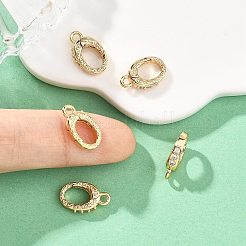 Anneaux de portail à ressort Shegrace en laiton micro-pavé de zircone cubique transparente&nbsp;XGRQ58425-760G
