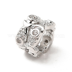 Латунные микро проложить Цирконий Европейский бисером KK-M233-33P