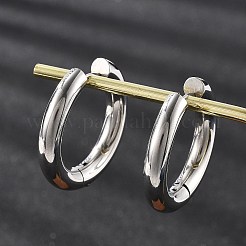 Pendientes de aro de acero inoxidable 201&nbsp;EJEW-P304-13A-P