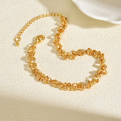 Женские браслеты на ногу с текстурированными кольцами из латуни&nbsp;HE5462