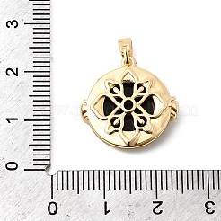 Pendenti in ottone con zirconi cubici e conchiglia di paua&nbsp;KK-G553-01A-G