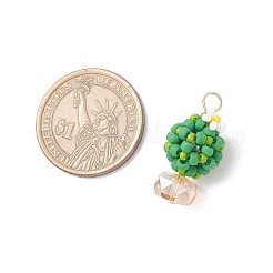 Подвески в виде кактусов из стеклянных бус&nbsp;PALLOY-MZ00860-02