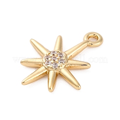 Латунные микропаве прозрачные подвески с фианитом KK-Z084-01G