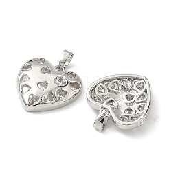 Латунные микропаве прозрачные подвески с фианитом KK-H076-16P