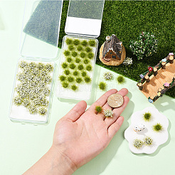 64 шт. 2-цветные нейлоновые и смоляные мини-пучки травы&nbsp;AJEW-SP0003-15