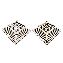 Неокрашенные натуральные деревянные большие подвески X-WOOD-N007-033