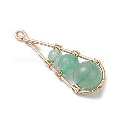 4 шт. 4 стильных подвески из окрашенного натурального кварца&nbsp;PALLOY-TA00347-02