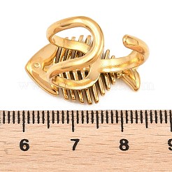 Bagues ouvertes en acier inoxydable 304 avec micro pavé de zircones cubiques pour femmes&nbsp;RJEW-K316-04G