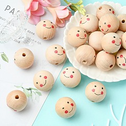 Печатные деревянные бусины WOOD-C001-01A