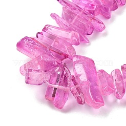 Нити натуральных окрашенных кварцевых бусин G-G791-14P