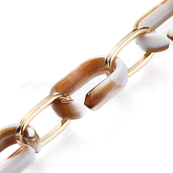 Акриловые и алюминиевые кабельные цепи ручной работы AJEW-JB00560-04