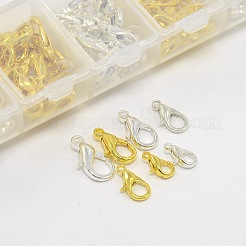 1 140 Feld Stück silber und goldene Zink-Legierung Karabiner Schnallen&nbsp;PALLOY-X0008-B