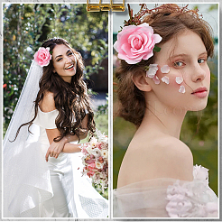 Заколки для волос из ткани и железа из кожи аллигатора&nbsp;AJEW-SP0002-84E