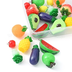 20шт 10 стиля непрозрачные подвески из смолы RESI-FS0001-35