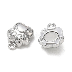 304ステンレススチール製マグネット留め具  足跡  ステンレス鋼色  足跡  13x9x6.5mm  穴：1.1mm&nbsp;SA-CBAA284-03A-P