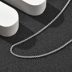 Латунные цепочки роло ожерелья для женщин&nbsp;NJEW-D302-22P