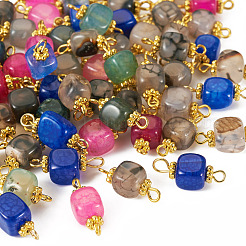 6 комплект подвесок-соединителей из натурального агата двух цветов&nbsp;FIND-TA0002-41