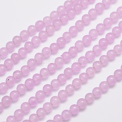 Chapelets de perles en jade de malaisie naturelle et teinte&nbsp;X-G-A146-4mm-A17