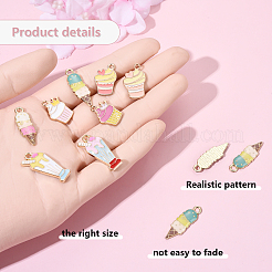 32шт 8 стиля подвески из сплава с эмалью&nbsp;ENAM-YW0004-71