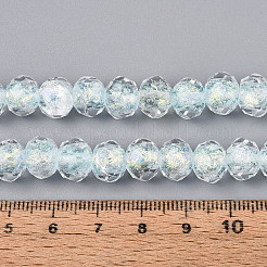 Нити из фольгированных бусин лэмпворк ручной работы&nbsp;FOIL-T008-09D