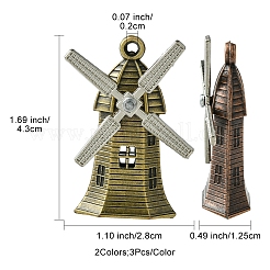 6 шт. 2 цвета подвески из сплава в тибетском стиле FIND-FS0002-56