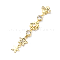 Messing Micro Pave klare Zirkonia große Anhänger&nbsp;KK-B176-02G-08