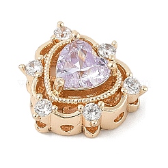 Латунные микро проложить кубического циркония бусы KK-K297-34G-01