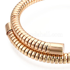 Bracciale rigido con catene di serpente rotonde in ferro&nbsp;BJEW-N013-009