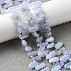 Натуральный голубой кружевной агат бисер нитей G-J403-03