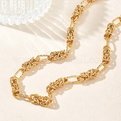 Collane a catena bizantina da 6 mm in acciaio inossidabile 304 per donna&nbsp;NJEW-G201-04G