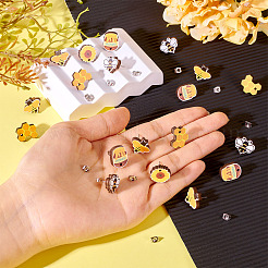 Деревянные серьги-гвоздики на тему пчелы&nbsp;WOOD-TA0002-64